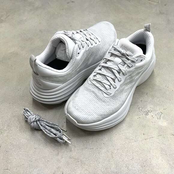 Hoka One One Men's Bondi 8 TS Caged Stealth Tech Pack White 1155391/WMC - New - Picture 1 of 6